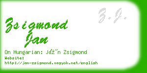 zsigmond jan business card